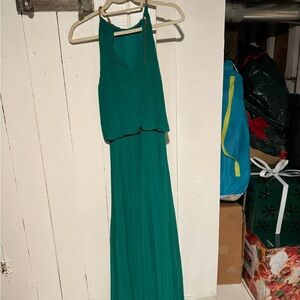 Xscape Teal Sleeveless Maxi Dress